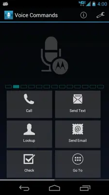 Voice Commands android App screenshot 1